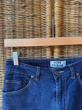 Acne Studio Needle Raw Jeans - Light Blue Denim